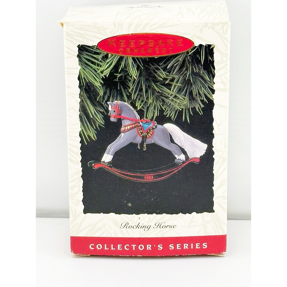 Hallmark Vintage 1993 Rocking Horse Ornament In Box